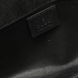 Pre Owned Gucci Black Microguccissima Patent Leather Small Broadway Clutch