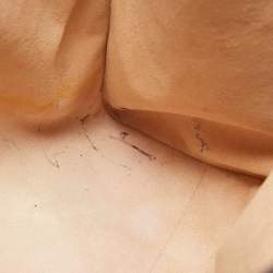 Pre Owned Gucci Black/Beige GG Supreme Canvas and Leather Padlock Bee Tote