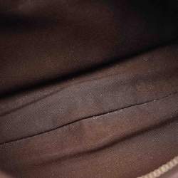 Pre Owned Gucci Beige/Brown GG Canvas and Leather Small Abbey D Ring Hobo