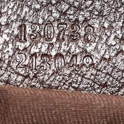 Pre Owned Gucci Beige/Brown GG Canvas and Leather Small Abbey D Ring Hobo