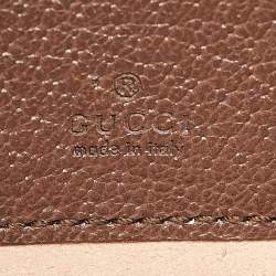 Pre Owned Gucci Beige/Ebony GG Supreme Canvas and Leather Mini Ophidia Bag