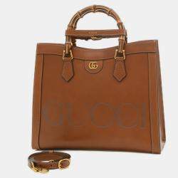 Gucci Brown Leather Medium Diana Shoulder Bag