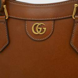 Gucci Brown Leather Medium Diana Shoulder Bag