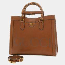 Gucci Brown Leather Medium Diana Shoulder Bag