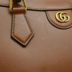 Gucci Brown Leather Medium Diana Shoulder Bag