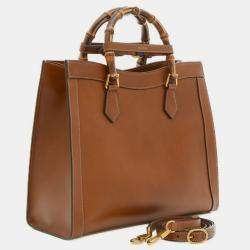 Gucci Brown Leather Medium Diana Shoulder Bag