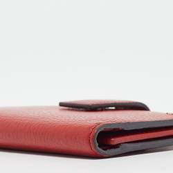 Gucci Red Leather Interlocking G Trifold Wallet