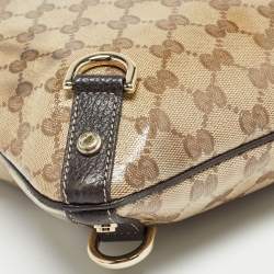 Gucci Beige GG Crystal Canvas and Leather Abbey Messenger Bag