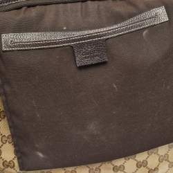 Gucci Beige GG Crystal Canvas and Leather Abbey Messenger Bag