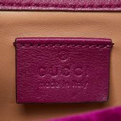 Gucci Purple Velvet Mini Pearly Bee Crystal Embellished Broadway Shoulder Bag
