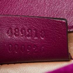 Gucci Purple Velvet Mini Pearly Bee Crystal Embellished Broadway Shoulder Bag