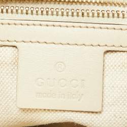 Pre Owned Gucci Brown/Beige GG Canvas and Leather Medium Mayfair Bow Tote
