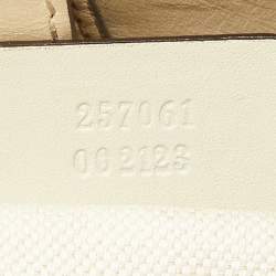 Pre Owned Gucci Brown/Beige GG Canvas and Leather Medium Mayfair Bow Tote