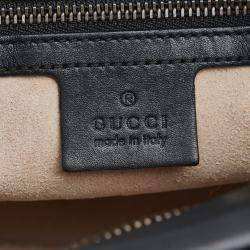 Gucci Black Leather Ghost GG Marmont Bag