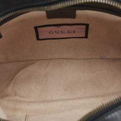 Gucci Black Leather Ghost GG Marmont Bag