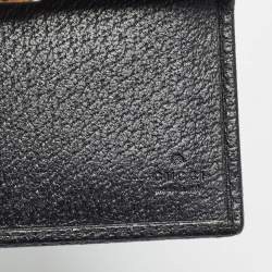 Gucci Black GG Canvas and Leather Web Flap Wallet