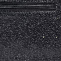 Gucci Black GG Canvas and Leather Web Flap Wallet