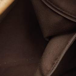 Pre Owned Gucci Beige/Gold GG Crystal Canvas Large D Ring Hobo