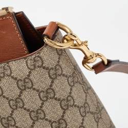 Gucci Brown/Beige GG Supreme Canvas Zip Tote
