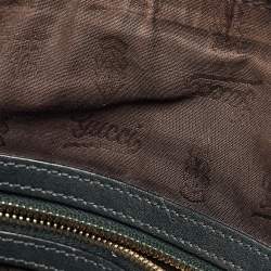 Pre Owned Gucci Brown/Dark Green GG Canvas and Leather Charm Dome Satchel