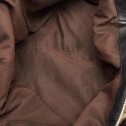 Pre Owned Gucci Black/Beige GG Canvas and Leather Medium Sukey Bag