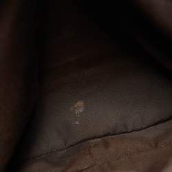 Pre Owned Gucci Dark Brown/Beige GG Canvas Interlocking Icon Hobo