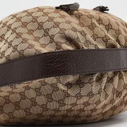 Pre Owned Gucci Dark Brown/Beige GG Canvas Interlocking Icon Hobo