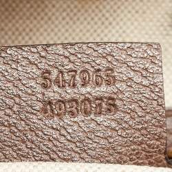 Pre Owned Gucci Beige/Ebony GG Supreme Canvas and Leather Small Ophidia Backpack