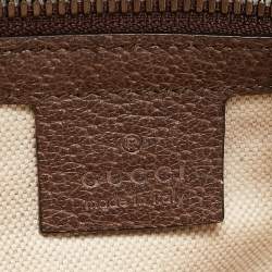 Pre Owned Gucci Beige/Ebony GG Supreme Canvas and Leather Small Ophidia Backpack