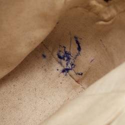 Pre Owned Gucci Beige/Ebony GG Supreme Canvas and Leather Small Ophidia Backpack