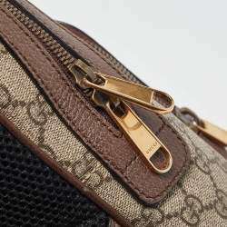 Pre Owned Gucci Beige/Ebony GG Supreme Canvas and Leather Small Ophidia Backpack