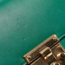 Gucci Green Leather Medium Padlock Shoulder Bag