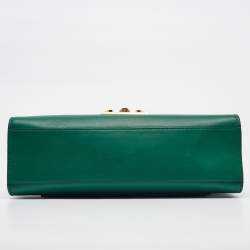 Gucci Green Leather Medium Padlock Shoulder Bag