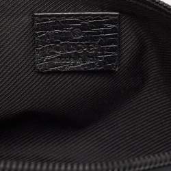 Pre Owned Gucci Black GG Canvas Web Boat Pochette