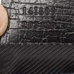 Pre Owned Gucci Black GG Canvas Web Boat Pochette