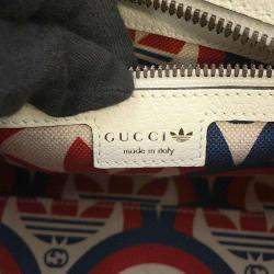 Gucci x Adidas White Leather Mini Duffel Bag