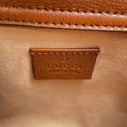 Gucci Brown Leather Mini Bamboo Diana Tote Bag