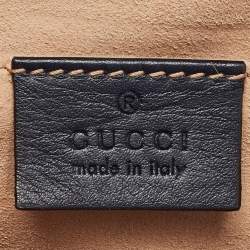 Pre Owned Gucci Tricolor GG Supreme Canvas and Leather Small Padlock Shoulder Bag