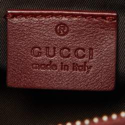 Pre Owned Gucci Brick Brown Guccissima Leather Wristlet Clutch