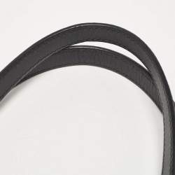 Pre Owned Gucci Black/Beige GG Supreme Canvas and Leather Small Padlock Bee Tote