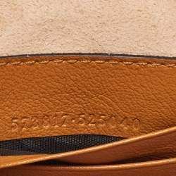 Pre Owned Gucci Orange Matelassé Leather Mini Torchon GG Marmont 2.0 Bucket Bag      