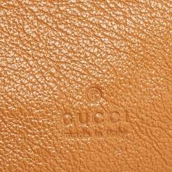 Pre Owned Gucci Orange Matelassé Leather Mini Torchon GG Marmont 2.0 Bucket Bag      