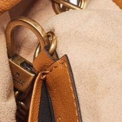Pre Owned Gucci Orange Matelassé Leather Mini Torchon GG Marmont 2.0 Bucket Bag      