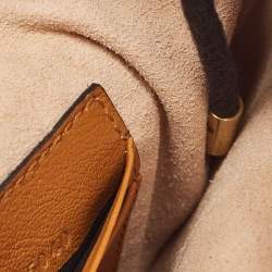 Pre Owned Gucci Orange Matelassé Leather Mini Torchon GG Marmont 2.0 Bucket Bag      