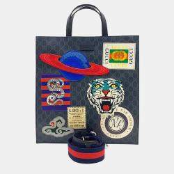 Pre Owned Gucci Soft GG Supreme Tote Bag