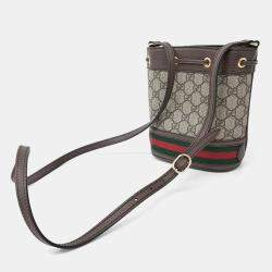 Pre Owned Gucci Ophidia mini bucket bag