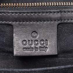 Pre Owned Gucci Black Snakeskin Bright Bit Clutch