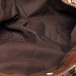 Pre Owned حقيبة يد غوتشي سوكي جلد وكانفاس جي جي أسود/ بيج متوسطة 