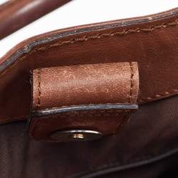 Pre Owned حقيبة يد غوتشي سوكي جلد وكانفاس جي جي أسود/ بيج متوسطة 