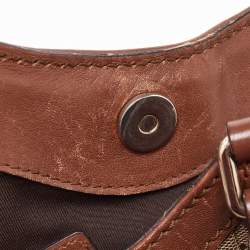 Pre Owned حقيبة يد غوتشي سوكي جلد وكانفاس جي جي أسود/ بيج متوسطة 